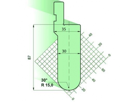 30° пуансон гибочного пресса / листогиба