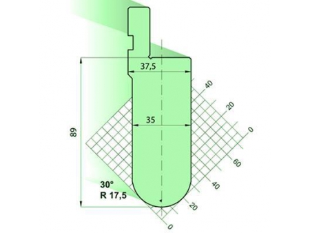 30° пуансон гибочного пресса / листогиба