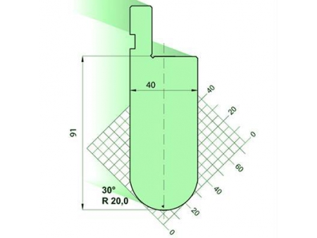 30° пуансон гибочного пресса / листогиба