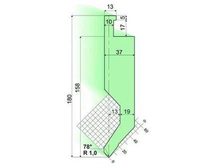 78° пуансон для гибочного пресса / листогиба