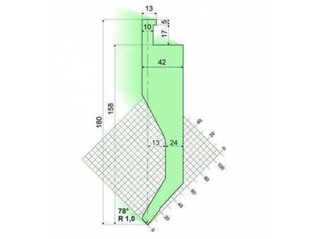 78° пуансон для гибочного пресса / листогиба