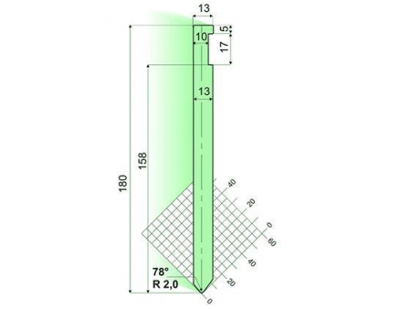 78° пуансон для гибочного пресса / листогиба