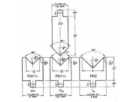 85° матрица-пуансон для гибки металла