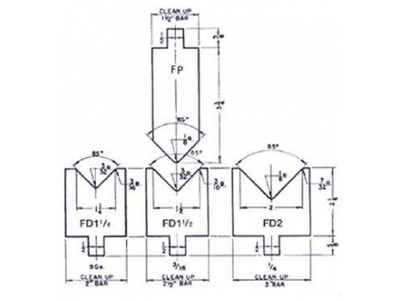 85° матрица-пуансон для гибки металла