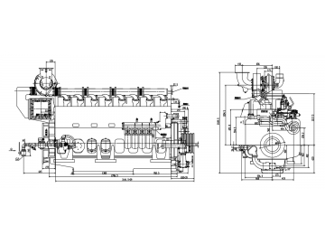 Судовой двигатель  L8190(748-1129 кВт)
