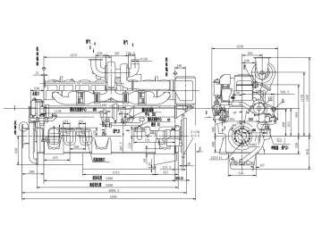 Судовой двигатель C8190 (735-1000 кВт)