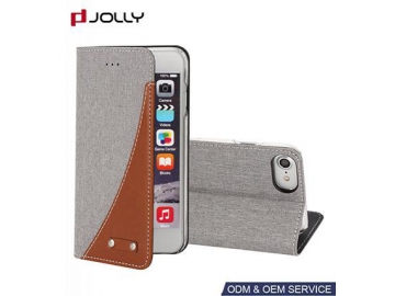 Пылезащитный тканевый чехол-книжка с карманом под карты, чехол для iPhone 8