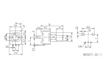 Резистор регулировочный непроволочный WH9011-1C