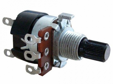 Резистор переменный с выключателем WH168 (17 мм, 500 Ом)