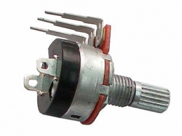 Резистор переменный с выключателем WH148-K2-4 (16 мм, 500 Ом)