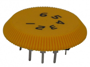 Переменный резистор WH035 (углеродистый, с выключателем, 35 мм, 10 кОМ)