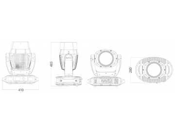 LED вращающиеся головы IP65 Сценический осветительный прибор SS673SCM