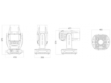 LED вращающиеся головы IP65 Сценический осветительный прибор SS676SCM