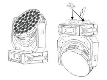 Вращающиеся головы Wash  Сценический осветительный прибор SS644XCE