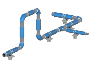 Трубы и фасонные части в ППУ-ОЦ  Система трубопроводов в ППУ-ОЦ изоляции