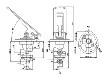 Двухконтурный гидравлический тормозной клапан, регулирующий тормозной клапан HBV-L10F-00