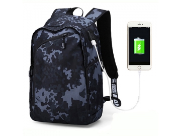 Рюкзак для ноутбука с USB портом CBB3740-1,Городской рюкзак цвета камуфляж