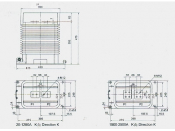 Трансформатор среднего напряжения, LZZBJ9-36-250W1G1