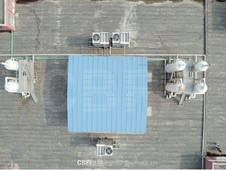 Льдогенератор чешуйчатого льда мощностью 120 тонн в провинции Шаньдун