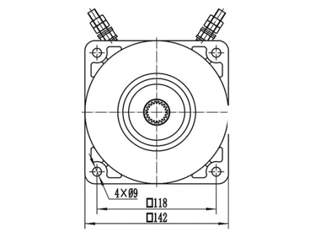 Коллекторный электродвигатель, приводной двигатель (2000 Вт, серия ZD142A1)