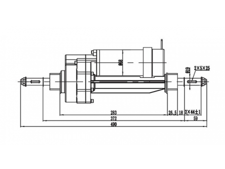 Коллекторный электродвигатель, приводной двигатель (180-250 Вт, серия HQ068B1)