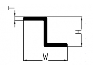 Алюминиевый Z-образный профиль