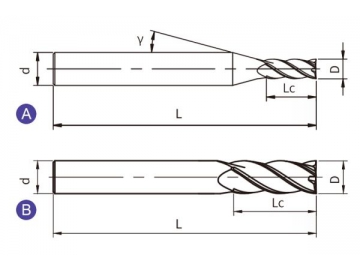 S-S4  Твердосплавная концевая фреза для обработки нержавеющей стали S-S4 (квадратный наконечник, 4 канавки)