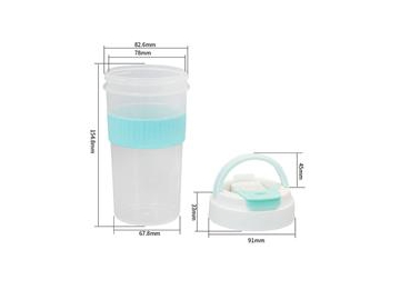 Переносной стакан для воды и напитков с крышкой с IML этикеткой 500 мл, CX109