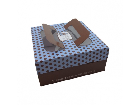 Картонная коробка для тортов с ручками