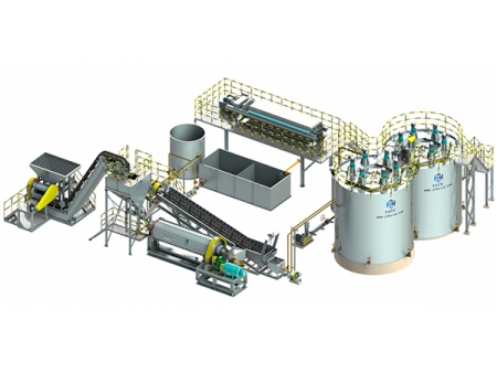 Перемещаемая модульная установка CIP или CIL для золота