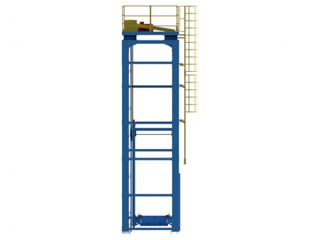 Вертикальный конвейер для тяжелых грузов (реверсивный подъемник)