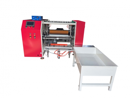 Двухвальный станок для перемотки и резки стрейч-пленки (автоматическая резка)