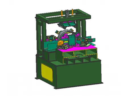Машина для снятия заусенцев с кромок колесных ободьев
