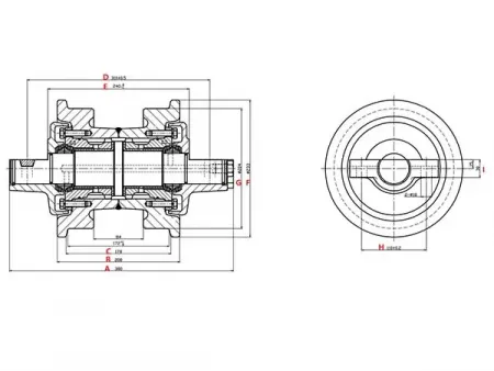 Опорный каток для бульдозера Komatsu D50