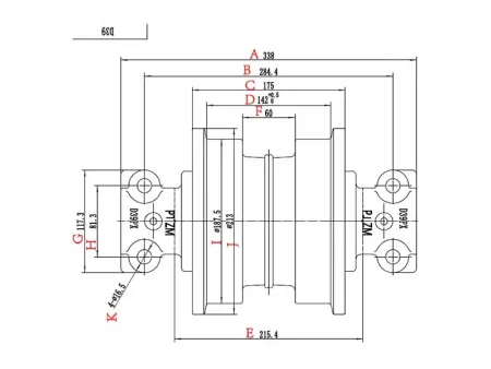 Опорный каток для бульдозера Komatsu D39