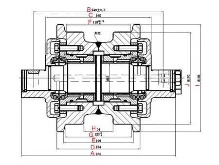 Опорный каток для бульдозера Komatsu D31