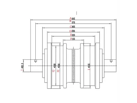 Опорный каток для бульдозера Komatsu D475