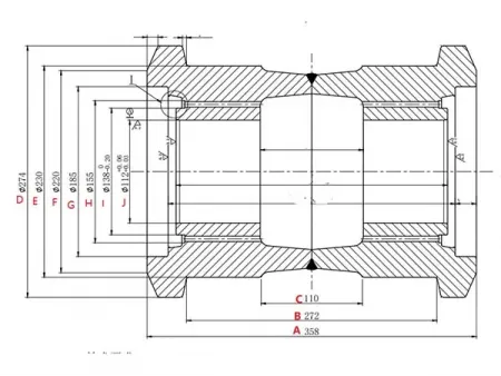 Опорный каток для экскаватора Caterpillar 375