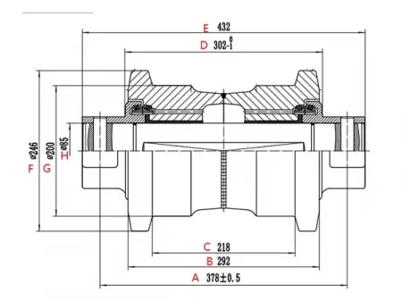 Опорный каток для экскаватора Caterpillar 345