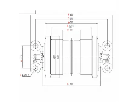 Опорный каток для экскаватора Caterpillar 330