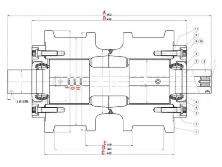 Опорный каток для бульдозера Caterpillar D11