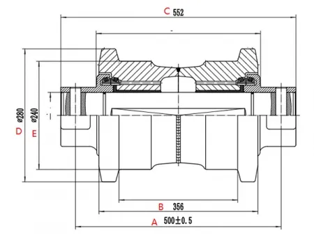 Опорный каток для экскаватора Hitachi ZX870