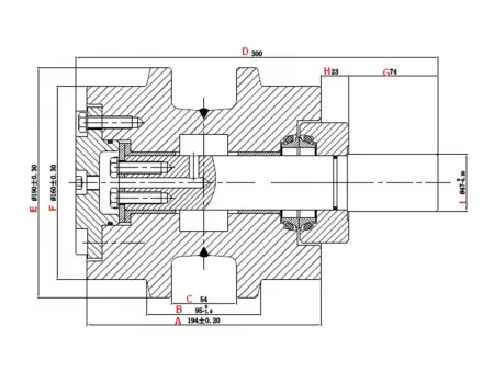 Поддерживающий каток для экскаватора Caterpillar 330