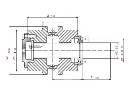 Поддерживающий каток для бульдозера Caterpillar D8T
