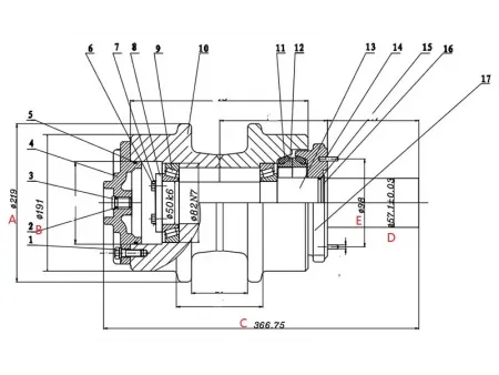 Поддерживающий каток для бульдозера Caterpillar D7H