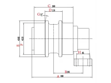Поддерживающий каток для экскаватора Hitachi EX1200