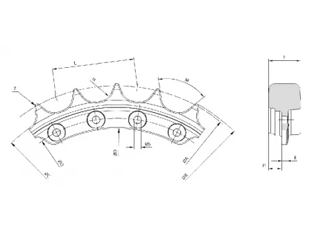 Сегменты звездочки для бульдозера Komatsu D85