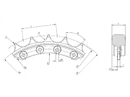 Сегменты звездочки для бульдозера Caterpillar D8N