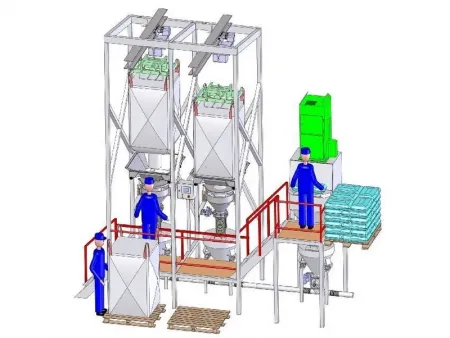 Станция растаривания мешков