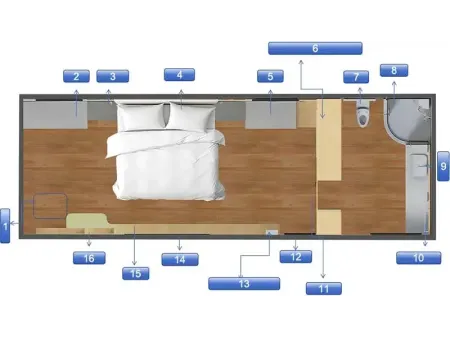 Туристический автотрейлер  с двуспальной кроватью